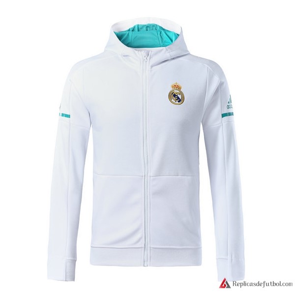 Sudaderas Con Capucha Real Madrid 2017-2018 Blanco Verde